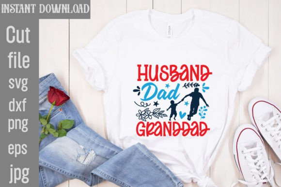 Husband Dad Granddad SVG: Graphics for T-Shirt Designs