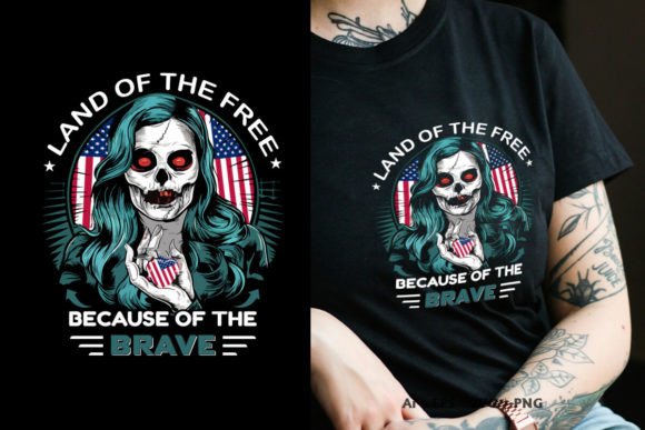 Land of the Free Horror Graphics & T-Shirt Designs
