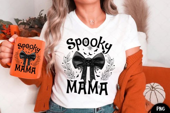 Spooky Mama Coquette PNG: Graphics for T-Shirt Designs